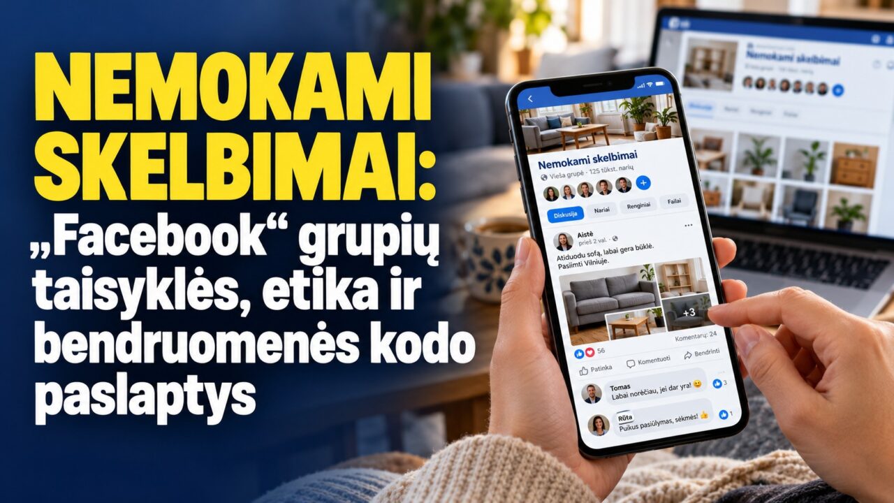 NEMOKAMI SKELBIMAI: „Facebook“ grupių taisyklės, etika ir bendruomenės kodo paslaptys